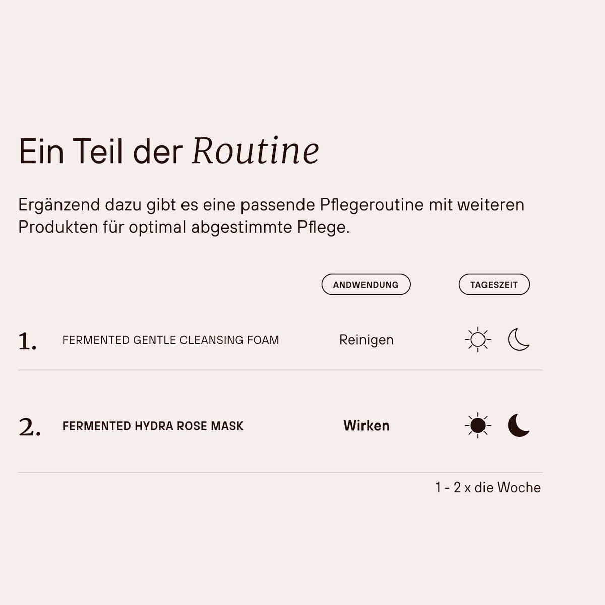 Pflegeroutine mit Fermented Hydra Rose Mask
