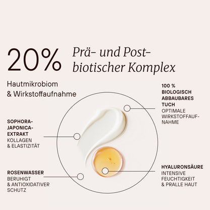 Fermented Hydra Rose Mask mit Prä- und Postbiotika zur Unterstützung des Hautmikrobioms