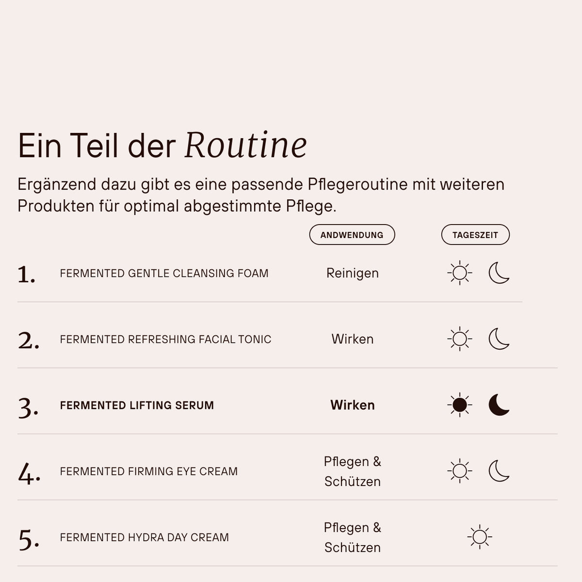 Fermented Lifting Serum in der Pflegeroutine