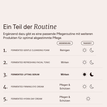 Fermented Lifting Serum in der Pflegeroutine
